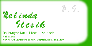 melinda ilcsik business card